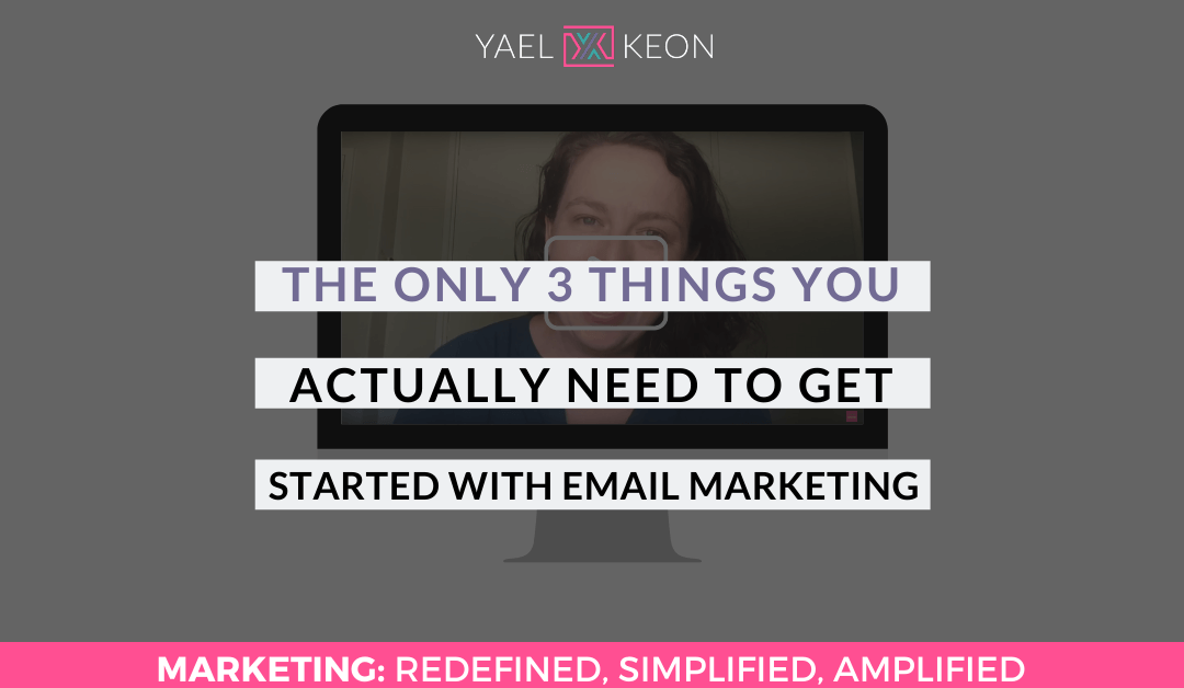 THE ONLY 3 THINGS YOU ACTUALLY NEED TO GET STARTED WITH EMAIL MARKETING